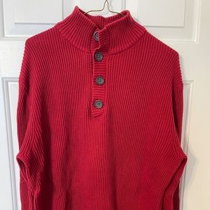 Banana Republic Sweater With Button Up Turtleneck Collar
